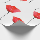 Papier Cadeau Motif des pépites d'aquarelle rouge (Coin)