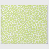 Papier Cadeau Motif des points de girafe verte Pastel (Plat)