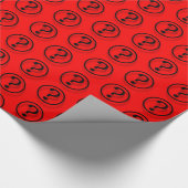 Papier Cadeau Motif des points de question rouges (Coin)