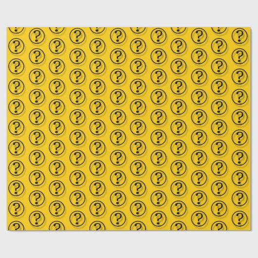 Papier Cadeau Motif des points d'interrogation (Plat)