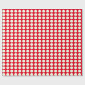 Papier Cadeau Motif des points géométriques rouge et blanc de No (Plat)