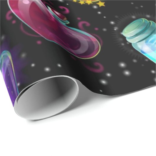Papier Cadeau Motif des potions magiques (Coin rond)
