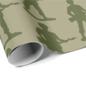 Papier Cadeau Motif des soldats de l'Armée verte (Coin rond)