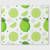 Papier Cadeau Motif des tranches de chaux et de chaux  (Plat)