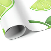 Papier Cadeau Motif des tranches de chaux et de chaux  (Coin rond)