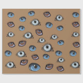 Papier Cadeau Motif des yeux (Plat)