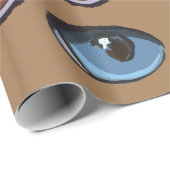 Papier Cadeau Motif des yeux (Coin rond)