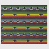 Papier Cadeau Motif des yeux psychédéliques (Plat)