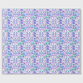 Papier Cadeau Motif d'espace rétro (Plat)