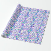 Papier Cadeau Motif d'espace rétro (Déroulé)