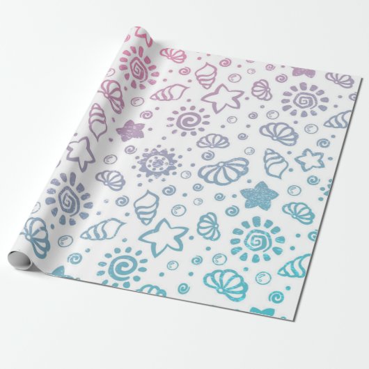 Papier Cadeau Motif d'été (Déroulé)