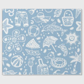 Papier Cadeau Motif d'été (Plat)