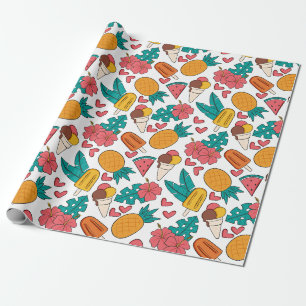 Papier Cadeau Motif d'été