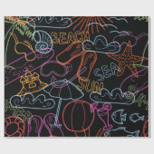Papier Cadeau Motif d'été (Plat)