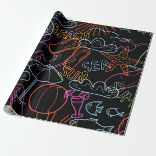 Papier Cadeau Motif d'été