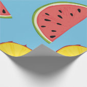 Papier Cadeau Motif d'été avec ananas et pastèque, ba (Coin)
