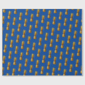 Papier Cadeau Motif d'été Chic Gold Pineappy (Plat)
