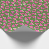 Papier Cadeau Motif d'été de la pastèque tropicale (Coin)