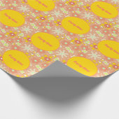 Papier Cadeau motif d'été des Vibes des années 70 (Coin)