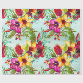 Papier Cadeau Motif d'été tropical (Plat)