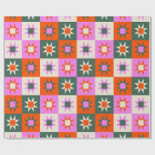 Papier Cadeau Motif d'étoile géométrique dynamique (Plat)