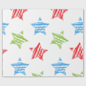 Papier Cadeau Motif d'étoiles (Plat)