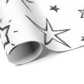 Papier Cadeau Motif d'étoiles (Coin rond)
