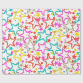 Papier Cadeau Motif d'étoiles (Plat)
