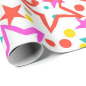 Papier Cadeau Motif d'étoiles (Coin rond)