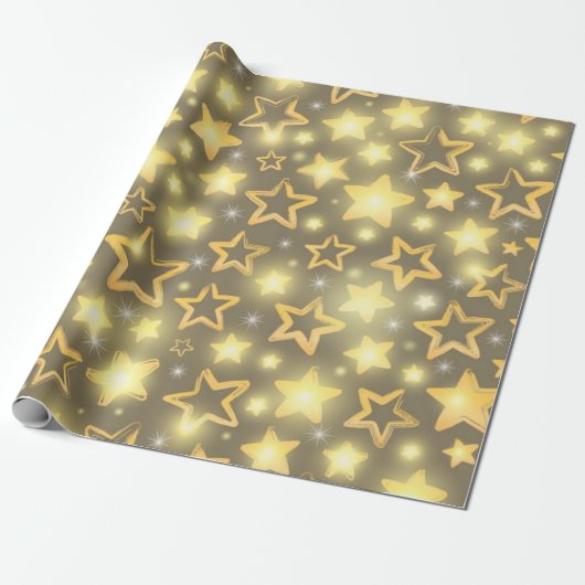 Papier Cadeau Motif d'étoiles (Déroulé)
