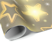 Papier Cadeau Motif d'étoiles (Coin rond)