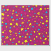 Papier Cadeau Motif d'étoiles (Plat)