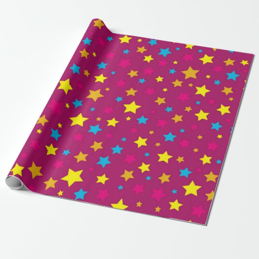Papier Cadeau Motif d'étoiles (Déroulé)