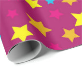 Papier Cadeau Motif d'étoiles (Coin rond)