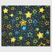 Papier Cadeau Motif d'étoiles (Plat)