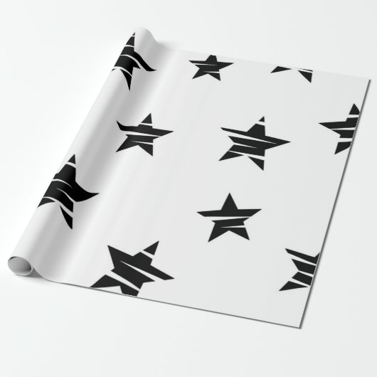 Papier Cadeau Motif d'étoiles (Déroulé)