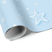 Papier Cadeau Motif d'étoiles (Coin rond)
