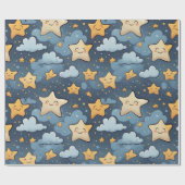 Papier Cadeau Motif d'étoiles (Plat)