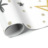 Papier Cadeau Motif d'étoiles (Coin rond)