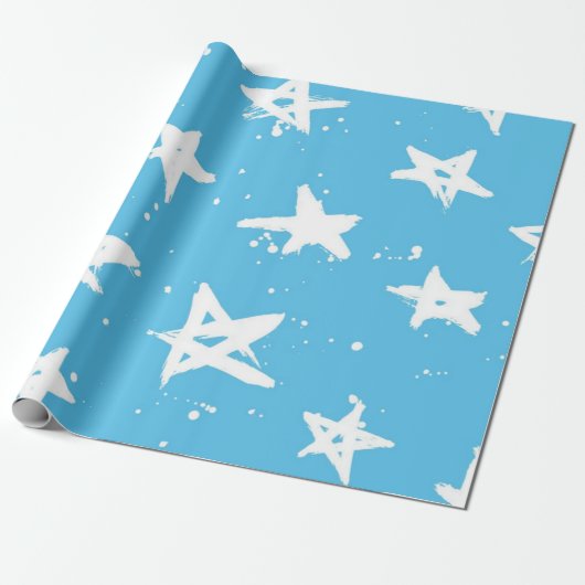 Papier Cadeau Motif d'étoiles (Déroulé)