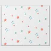 Papier Cadeau Motif d'étoiles (Plat)