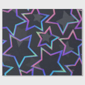 Papier Cadeau Motif d'étoiles (Plat)