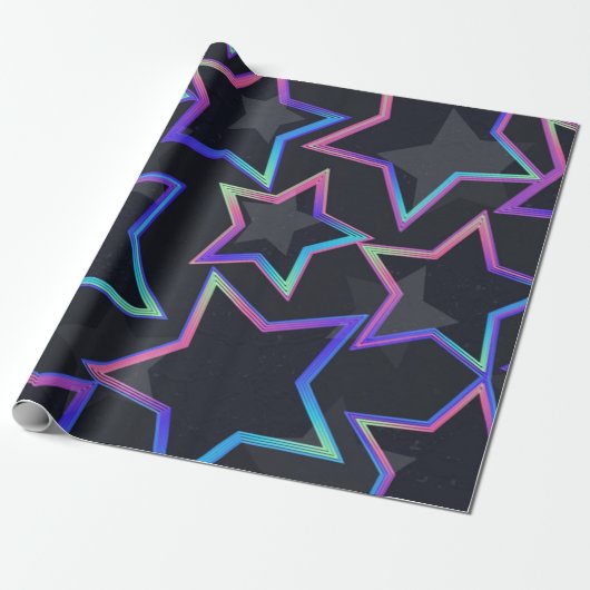 Papier Cadeau Motif d'étoiles (Déroulé)