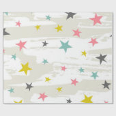 Papier Cadeau Motif d'étoiles (Plat)