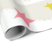 Papier Cadeau Motif d'étoiles (Coin rond)
