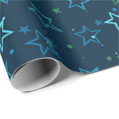 Papier Cadeau Motif d'étoiles (Coin rond)