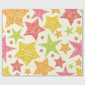 Papier Cadeau Motif d'étoiles (Plat)