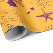 Papier Cadeau Motif d'étoiles (Coin rond)