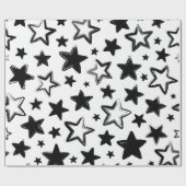 Papier Cadeau Motif d'étoiles (Plat)