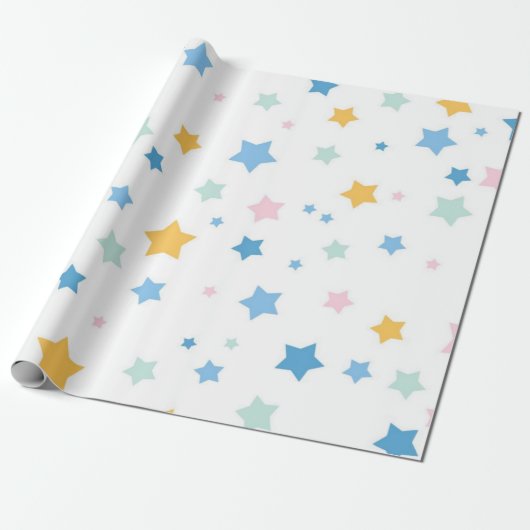 Papier Cadeau Motif d'étoiles (Déroulé)